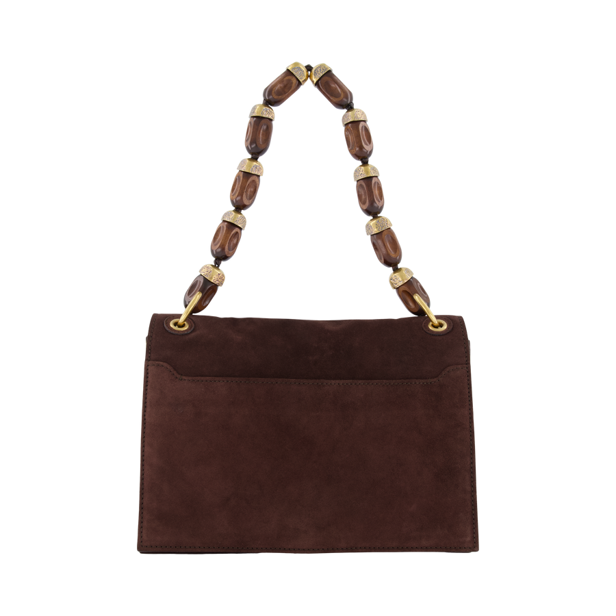 Cocoa suede bag